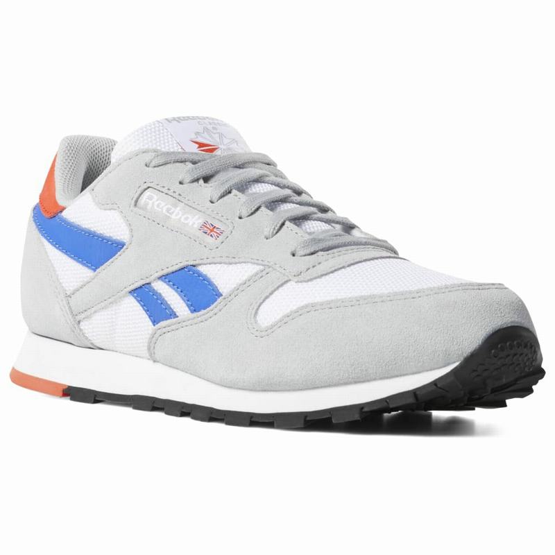 Reebok Classic Leather Tenisky Chlapcenske - Biele/Siva/Oranžové ND9449IE